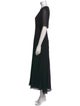 Hatch V-Neck Long Dress