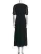 Hatch V-Neck Long Dress