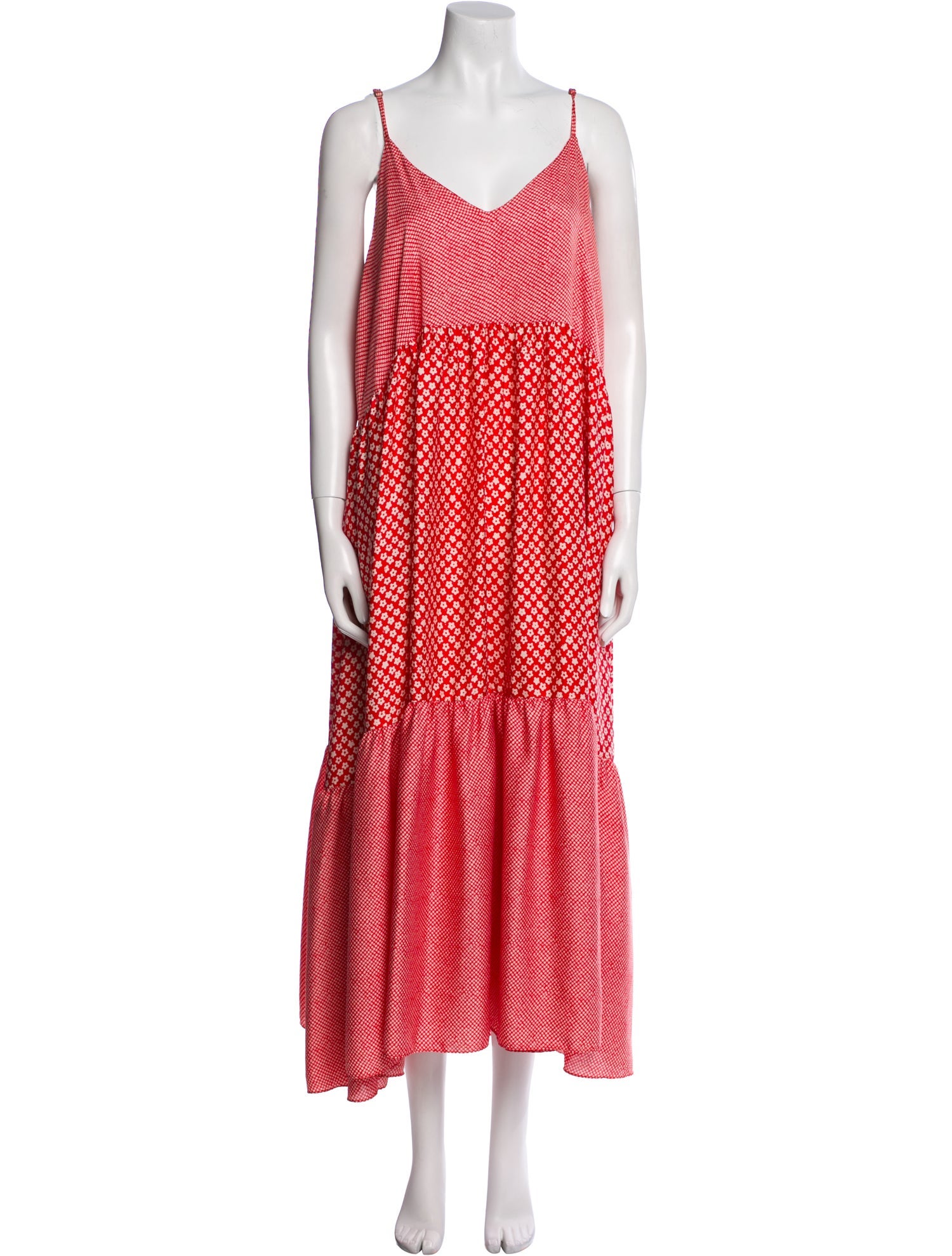 Hatch Floral Print Long Dress