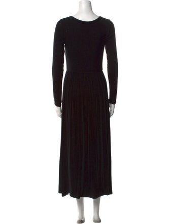 Hatch V-Neck Long Dress