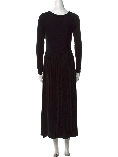 Hatch V-Neck Long Dress