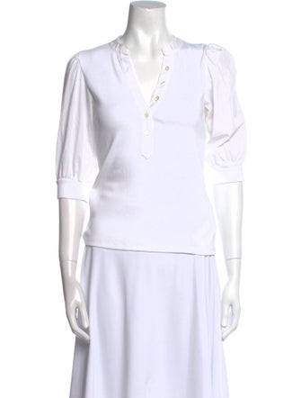 Hatch V-Neck Three-Quarter Sleeve Polo