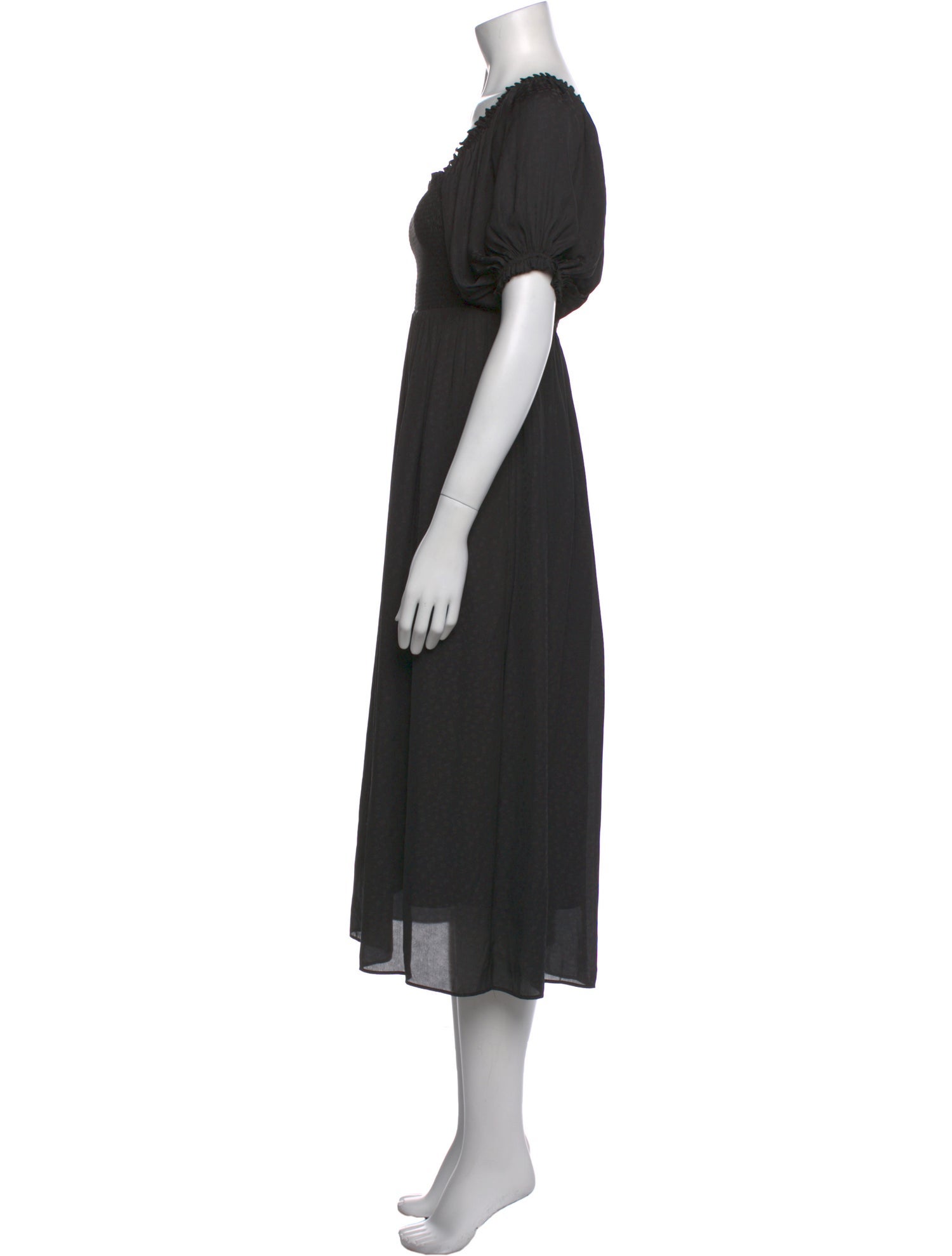 Hatch Square Neckline Midi Length Dress