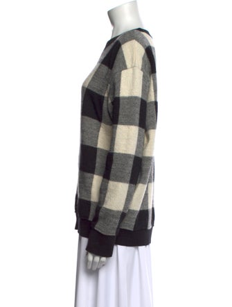 Hatch Baby Alpaca Plaid Print Sweater