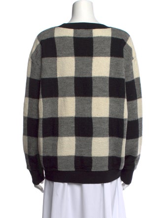 Hatch Baby Alpaca Plaid Print Sweater