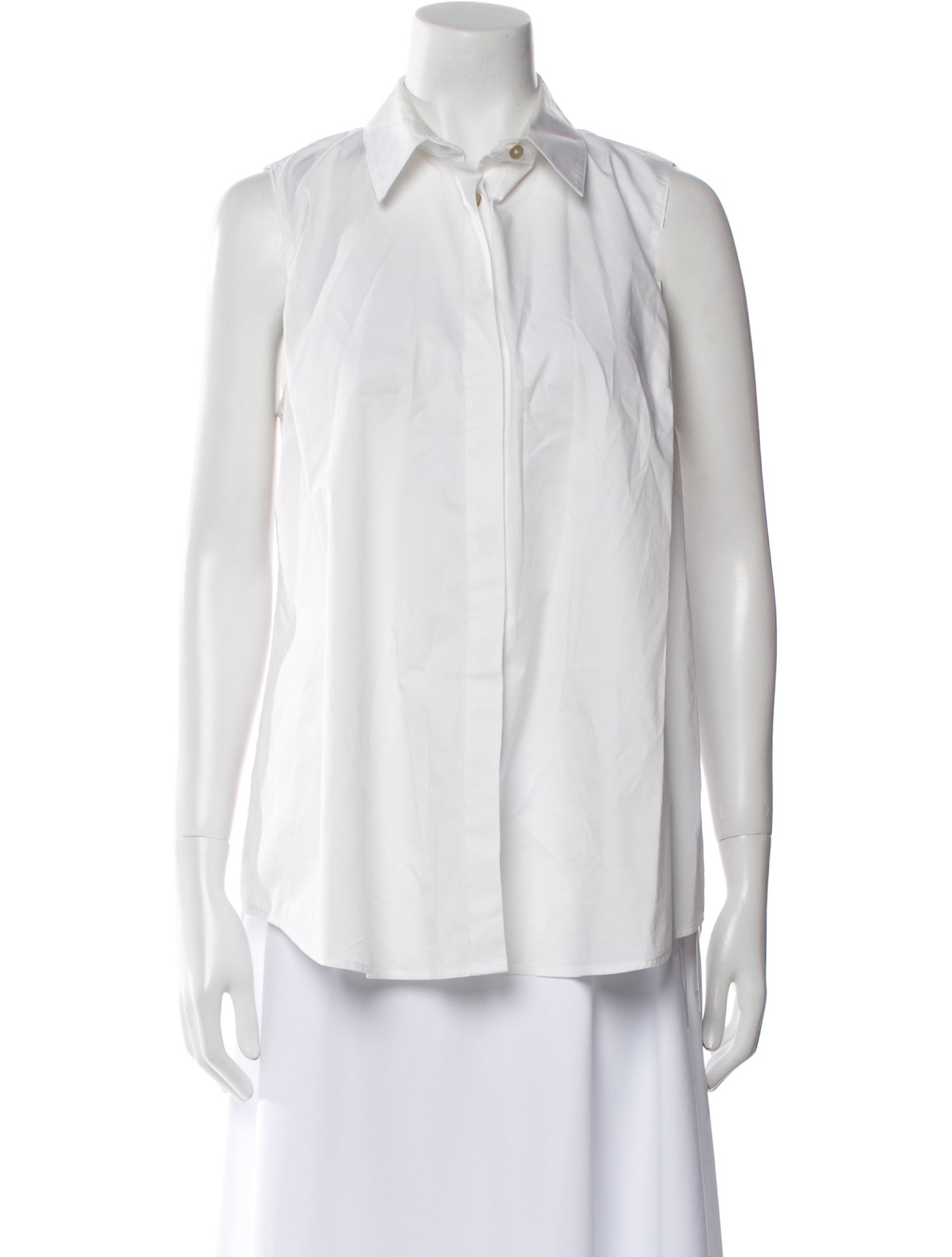 Hatch Sleeveless Button-Up Top