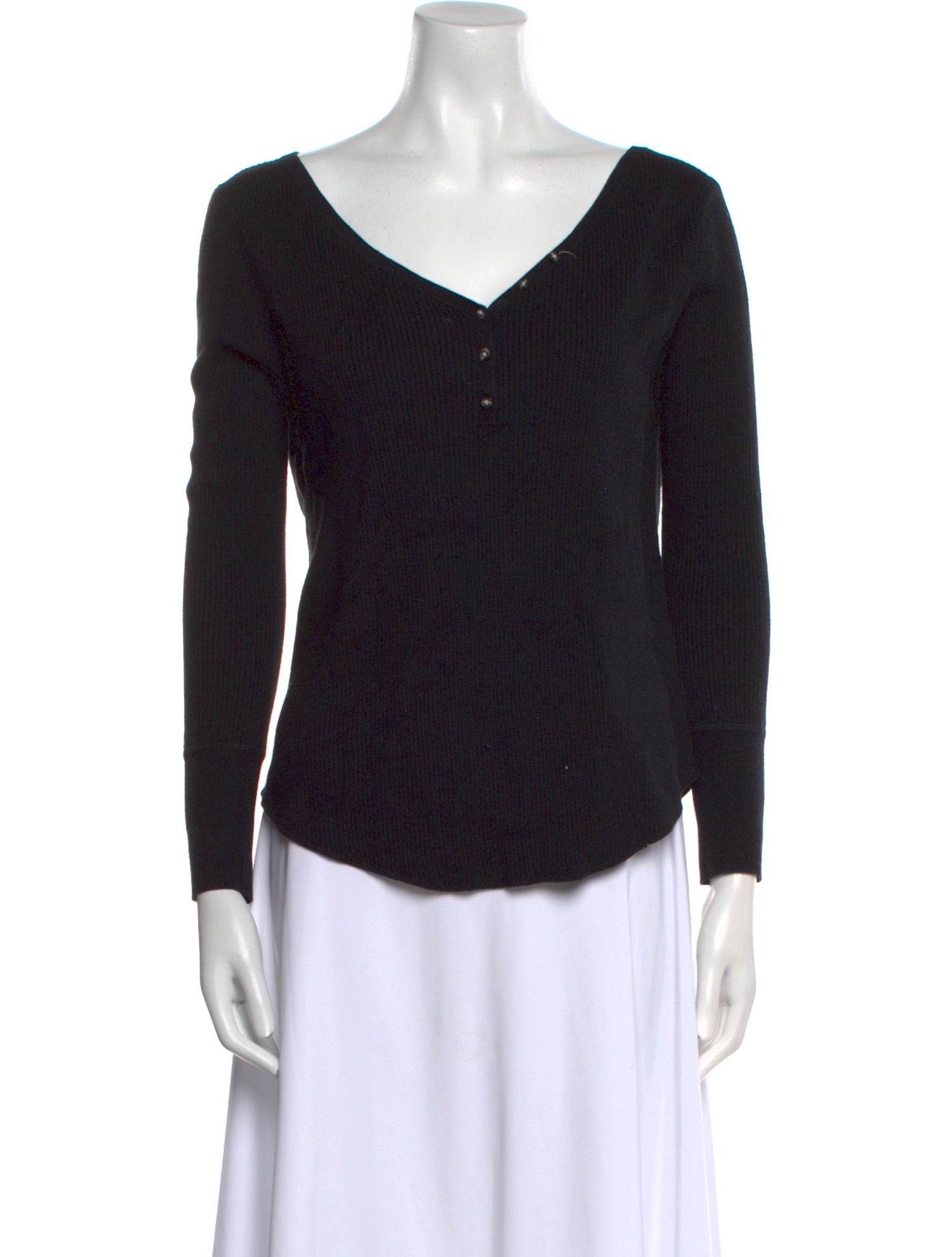 Hatch V-Neck Long Sleeve Top