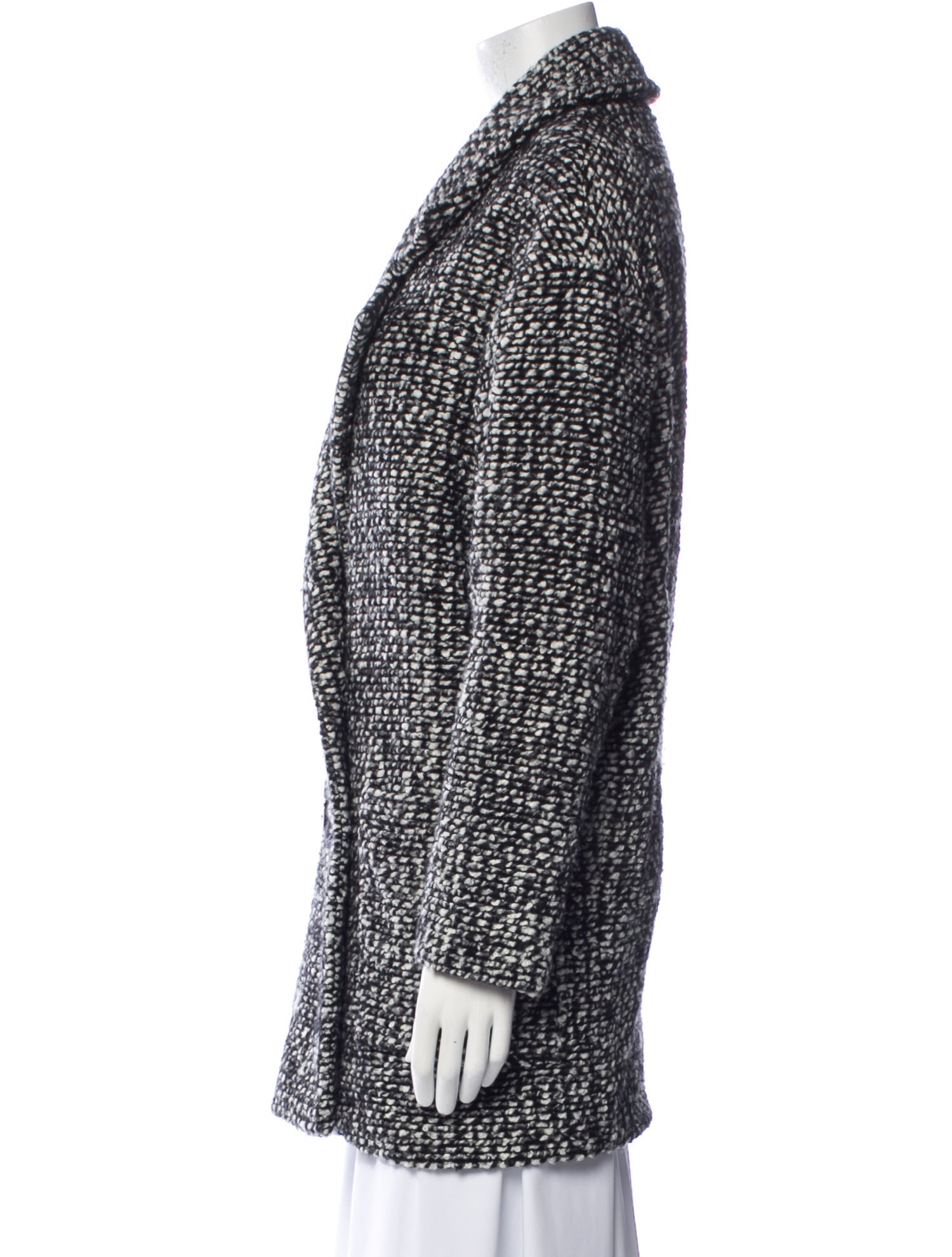 Hatch Tweed Pattern Coat