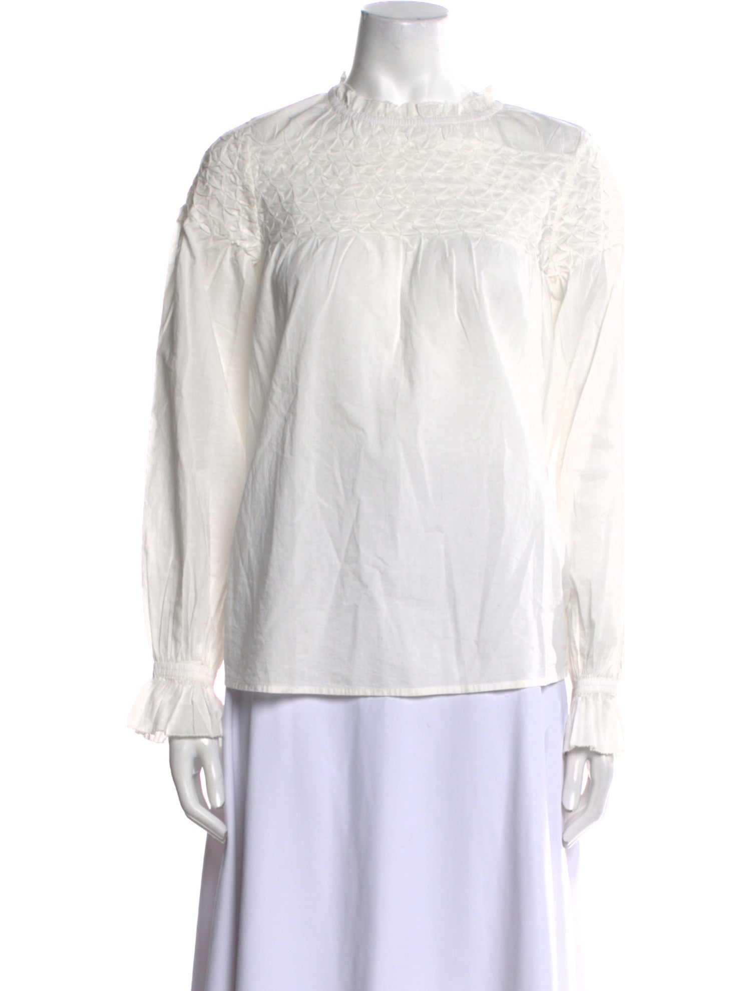 Hatch Mock Neck Long Sleeve Blouse