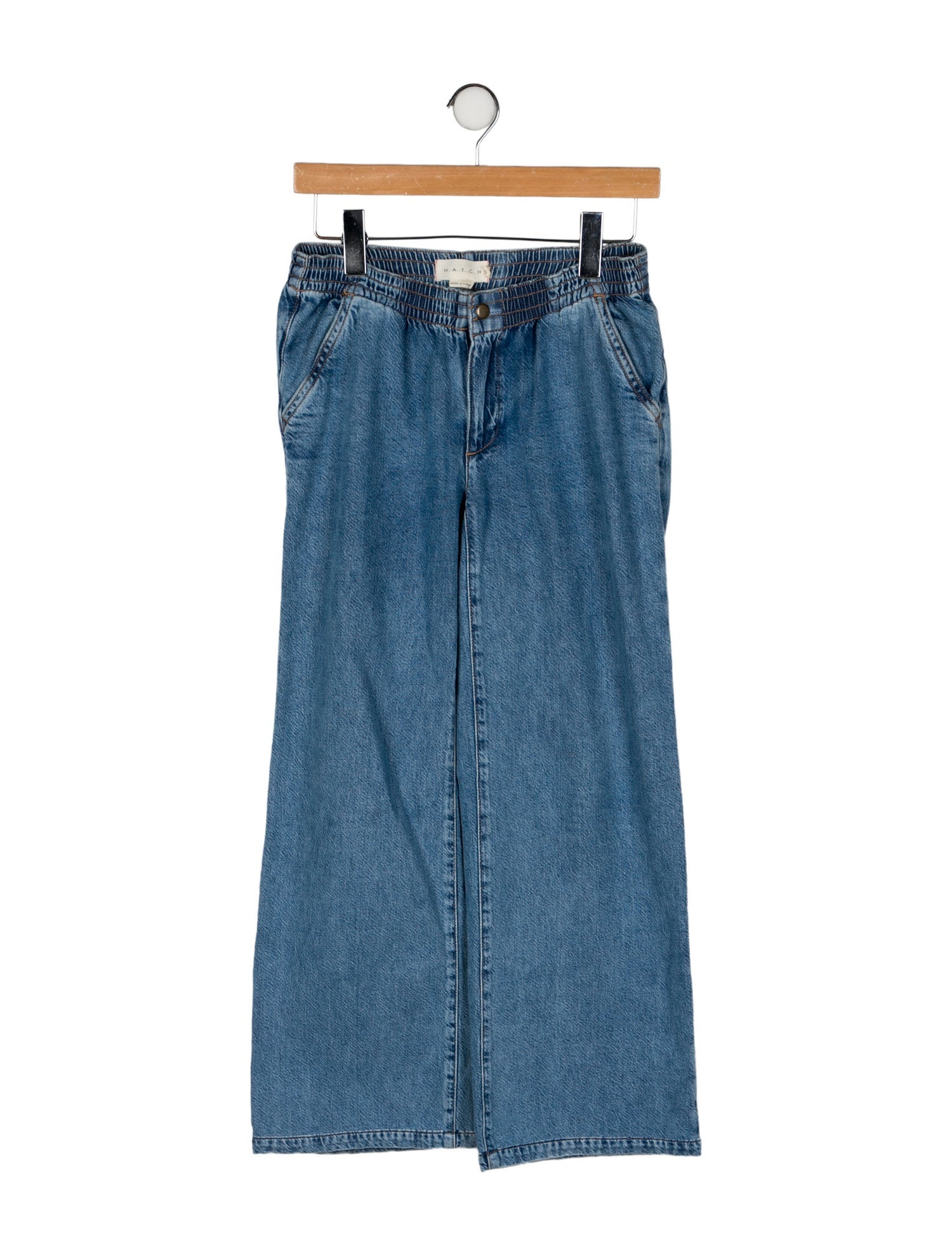 Hatch Low-Rise Wide Leg Jeans