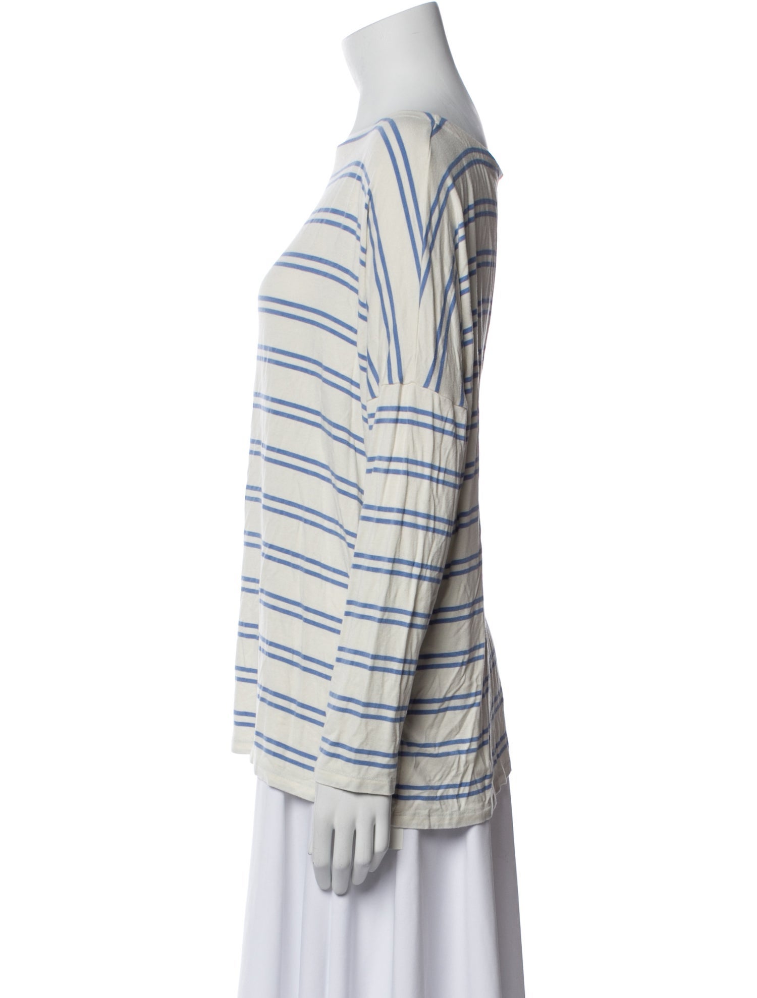 Hatch Striped Bateau Neckline Top