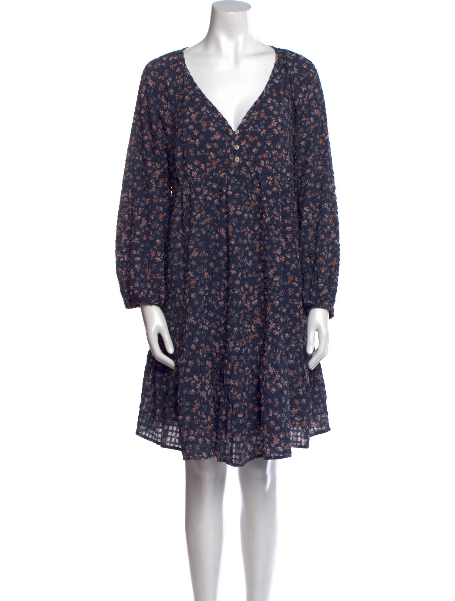 Hatch Floral Print Mini Dress