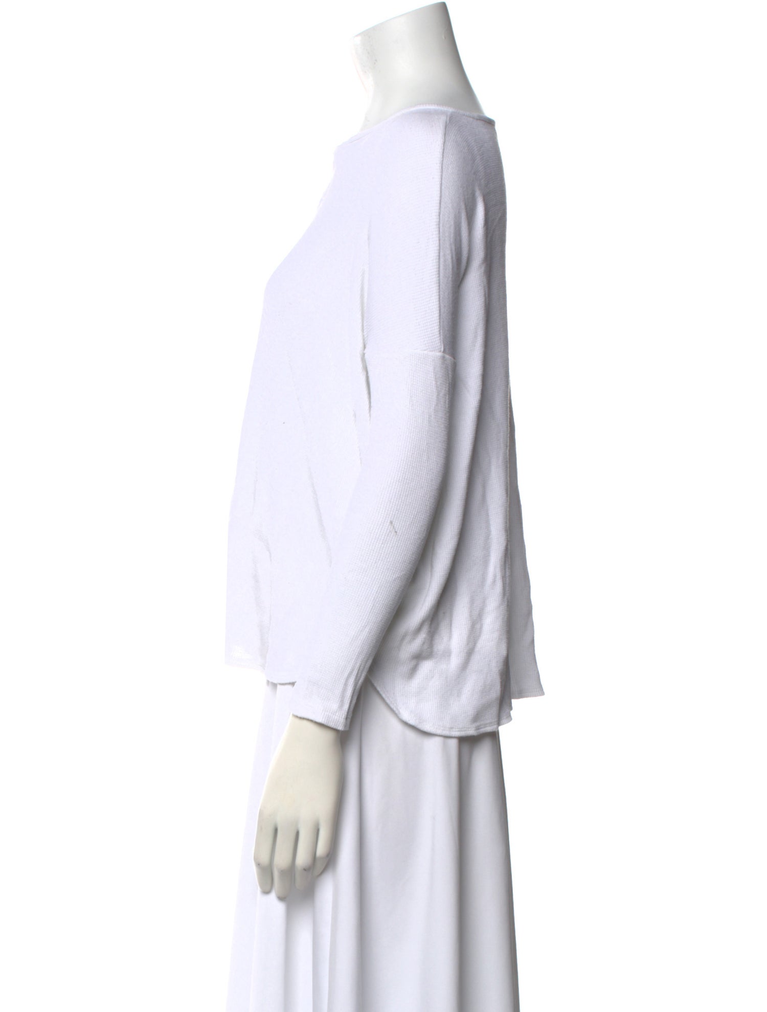 Hatch Bateau Neckline Three-Quarter Sleeve Top