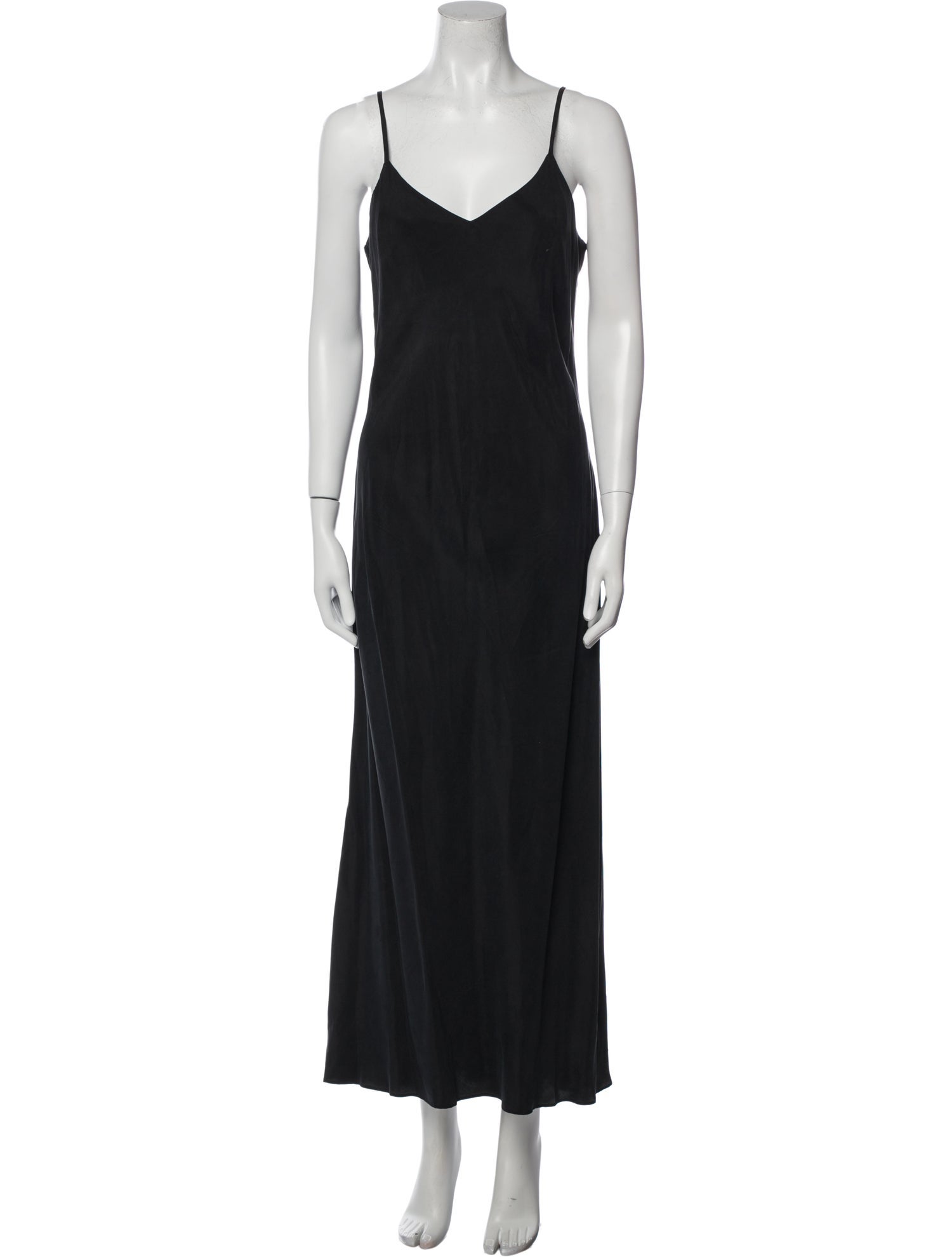 Hatch V-Neck Long Dress