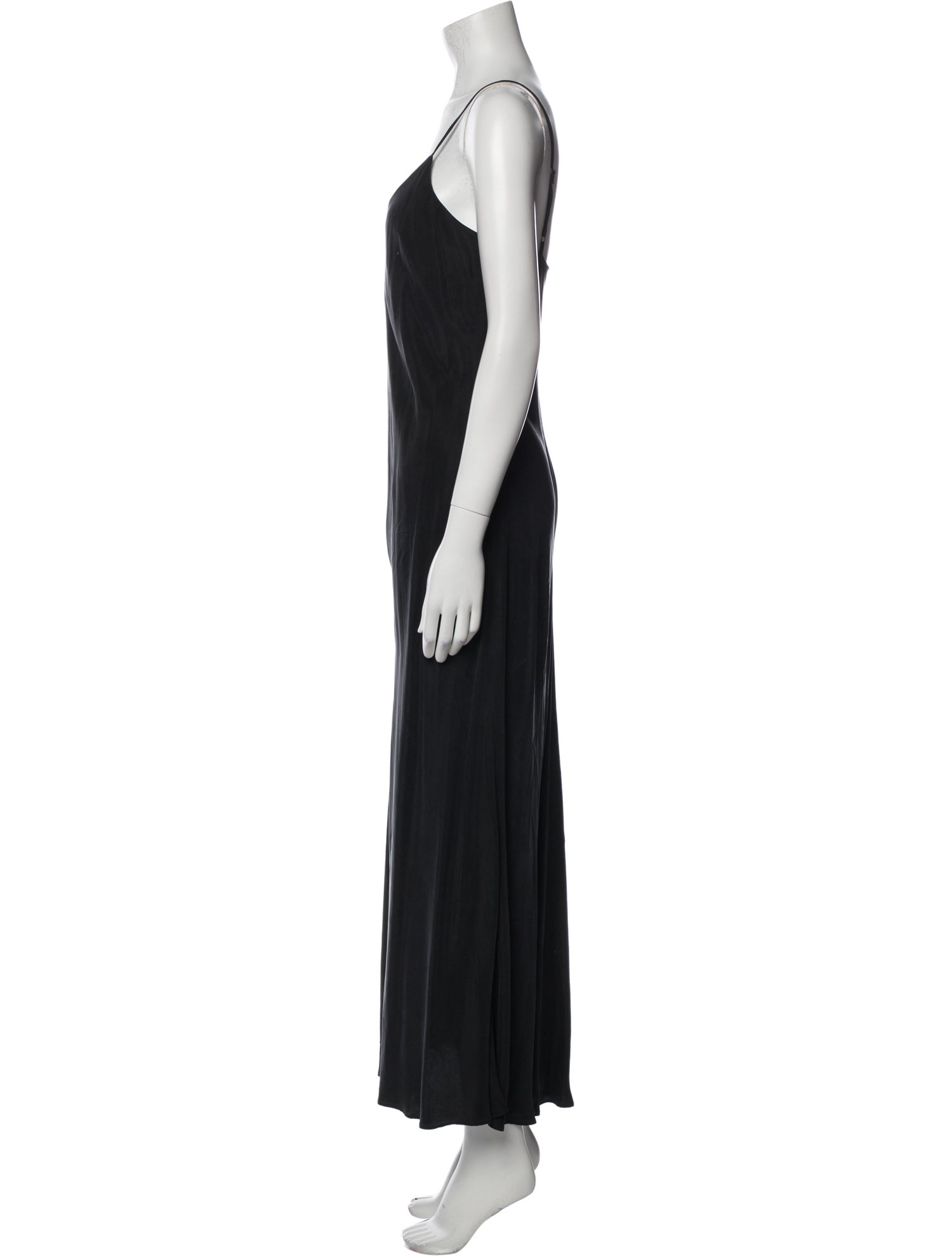 Hatch V-Neck Long Dress