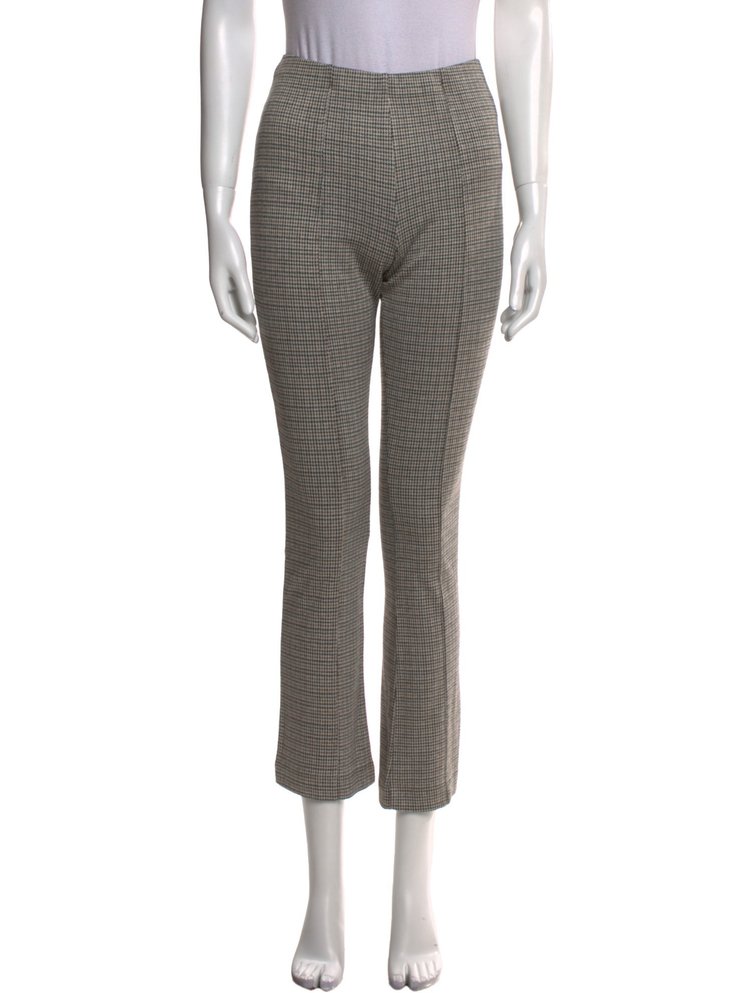 Hatch Plaid Print Straight Leg Pants