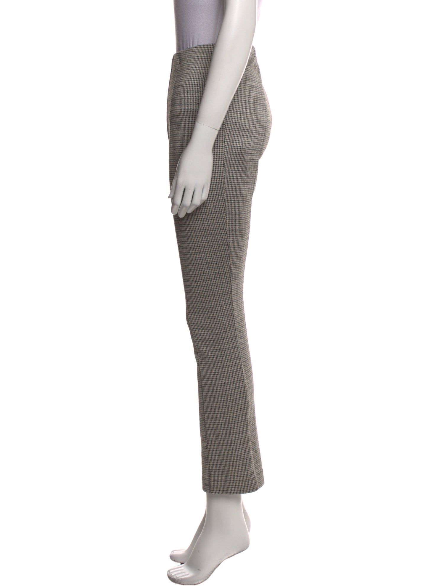 Hatch Plaid Print Straight Leg Pants