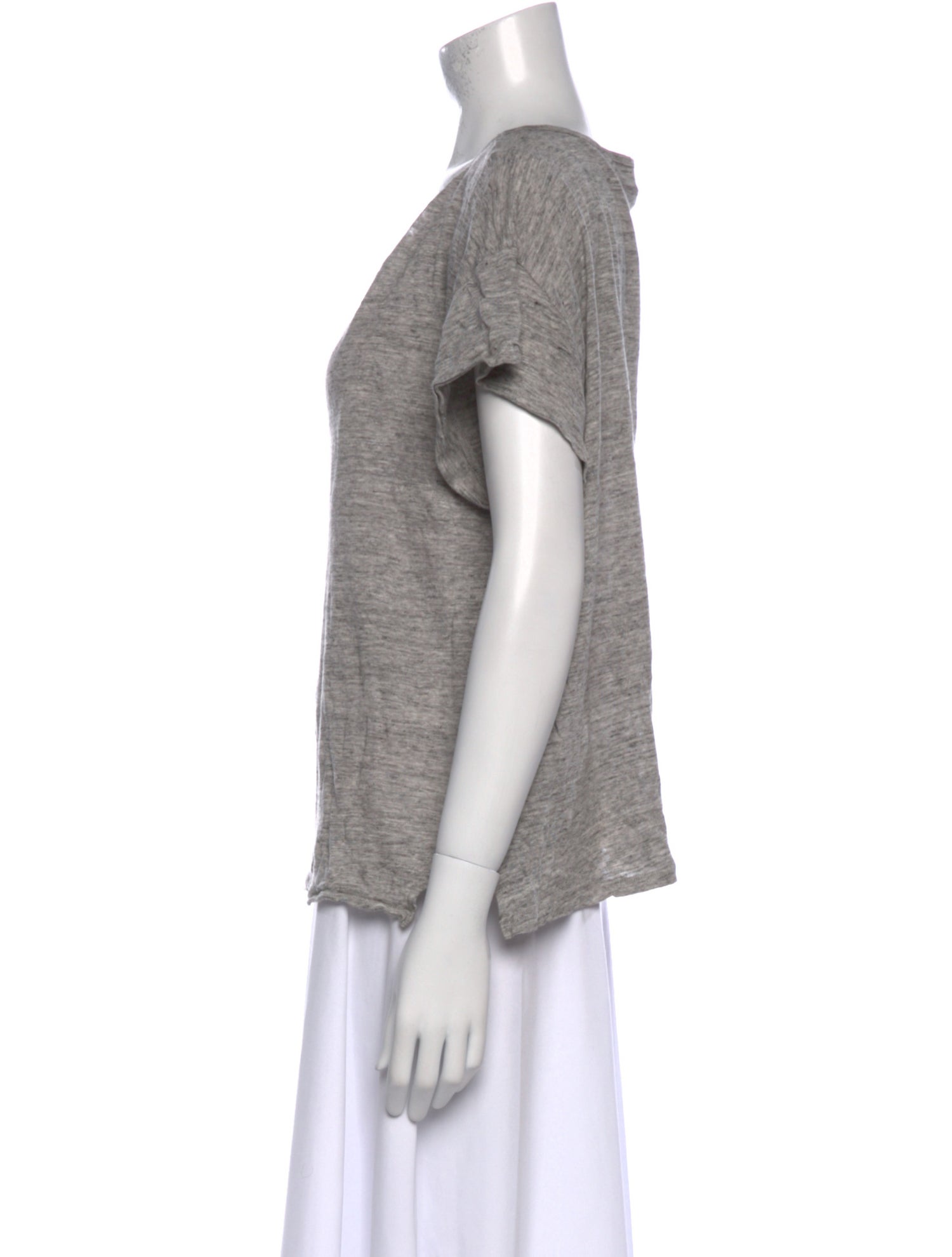 Hatch Linen Scoop Neck T-Shirt