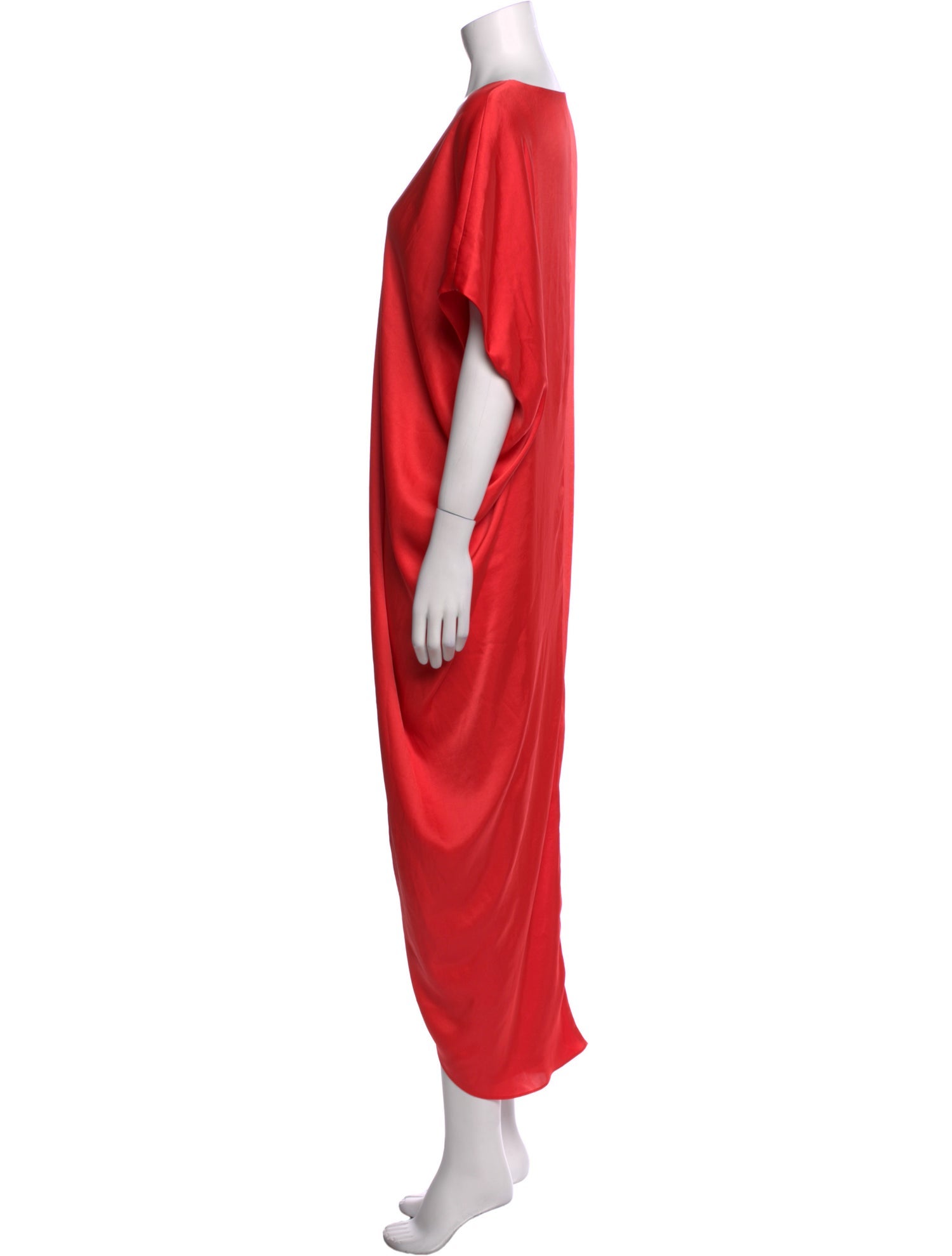 Hatch V-Neck Long Dress