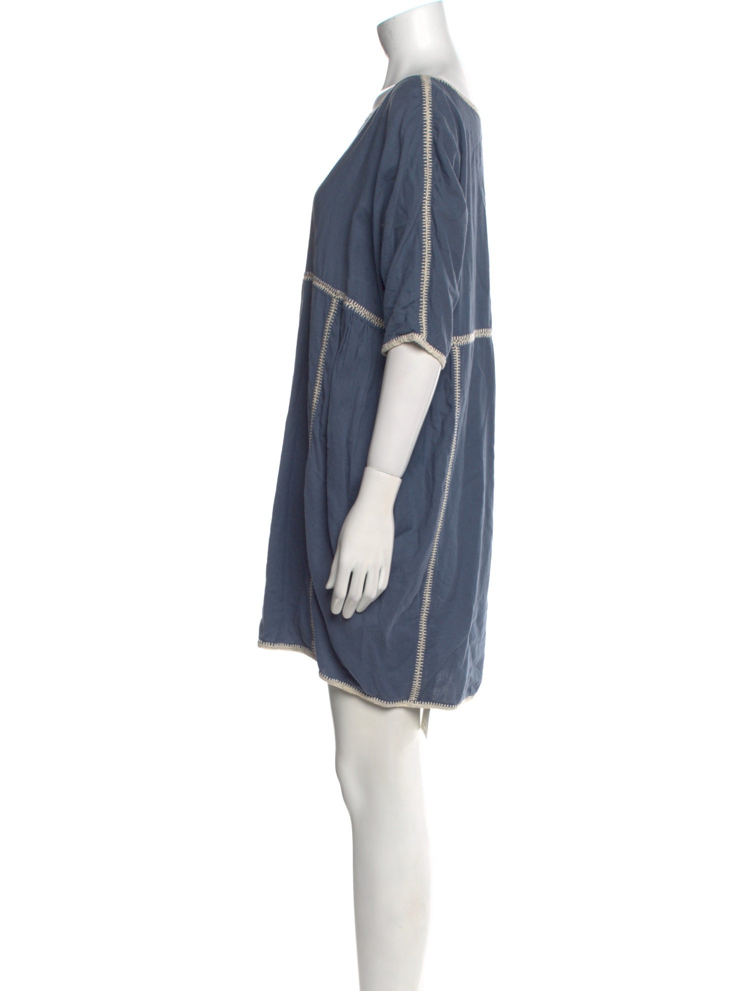 Hatch Bateau Neckline Mini Dress