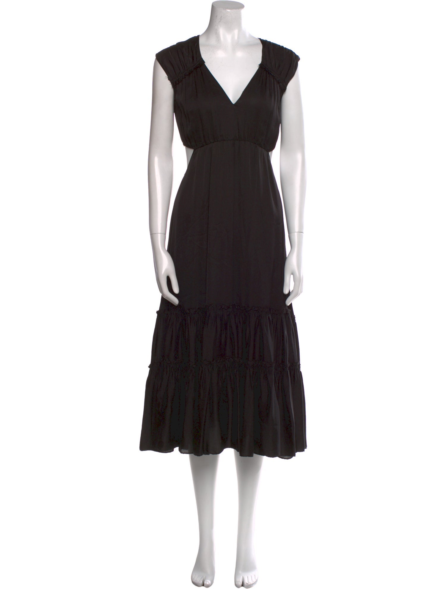 Hatch V-Neck Midi Length Dress