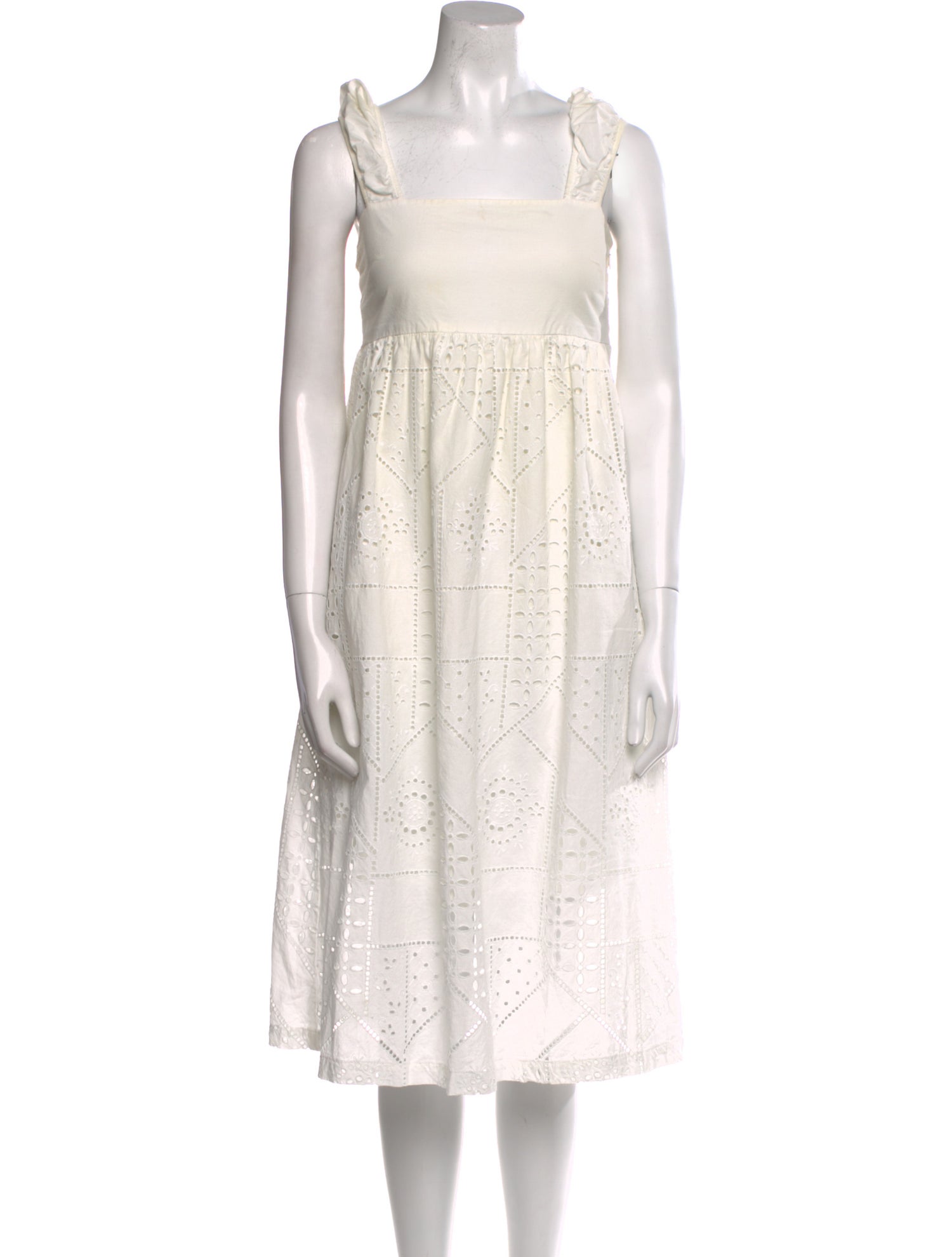 Hatch Square Neckline Midi Length Dress