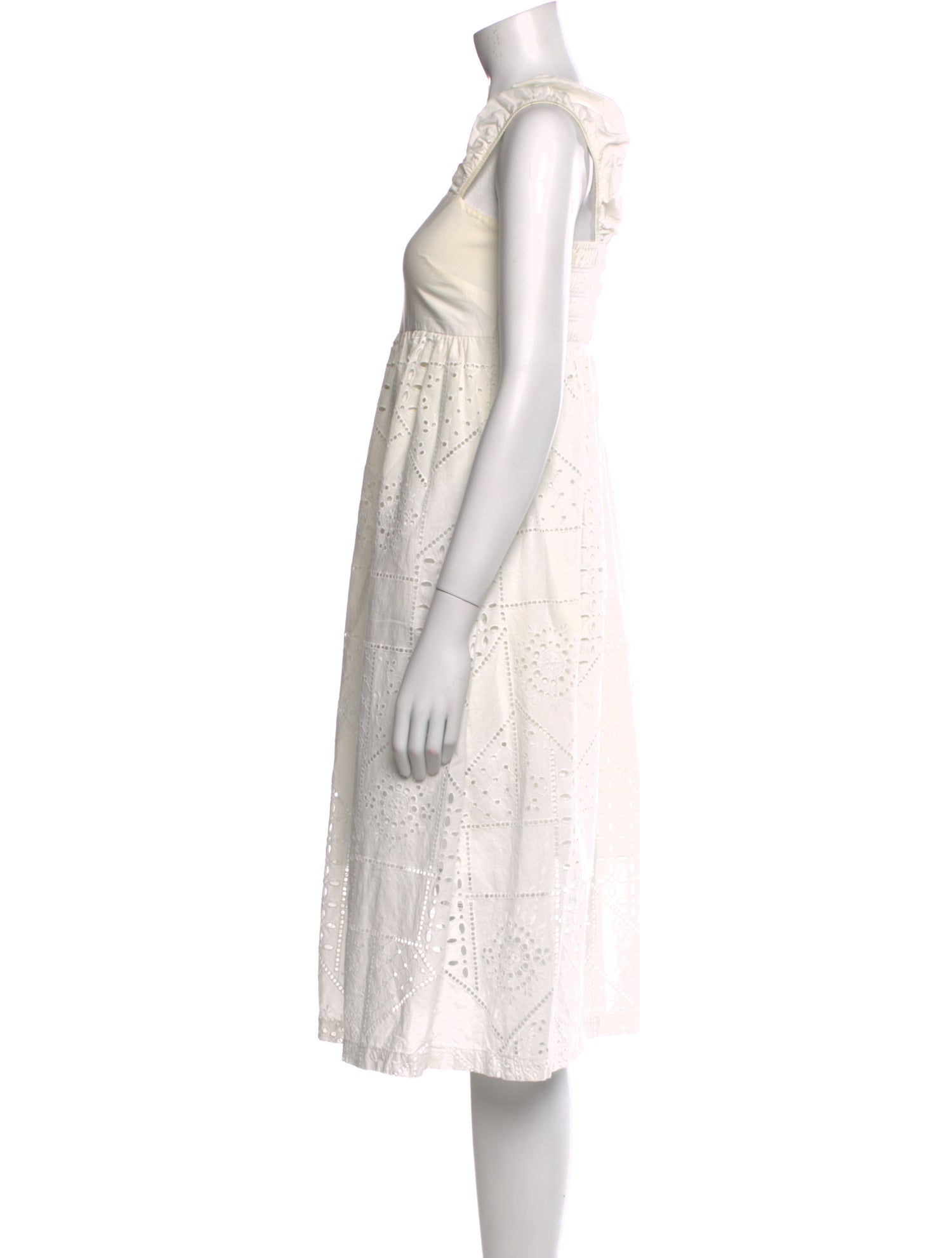 Hatch Square Neckline Midi Length Dress