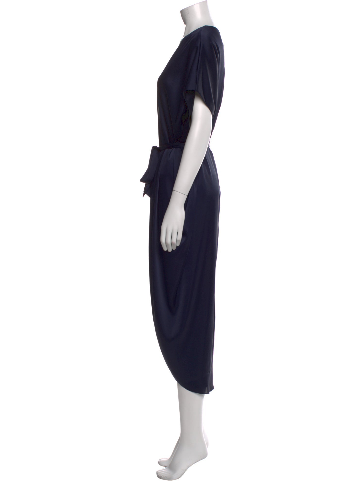 Hatch V-Neck Long Dress