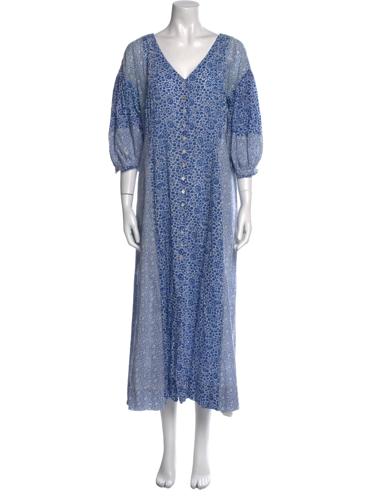 Hatch Printed Long Dress