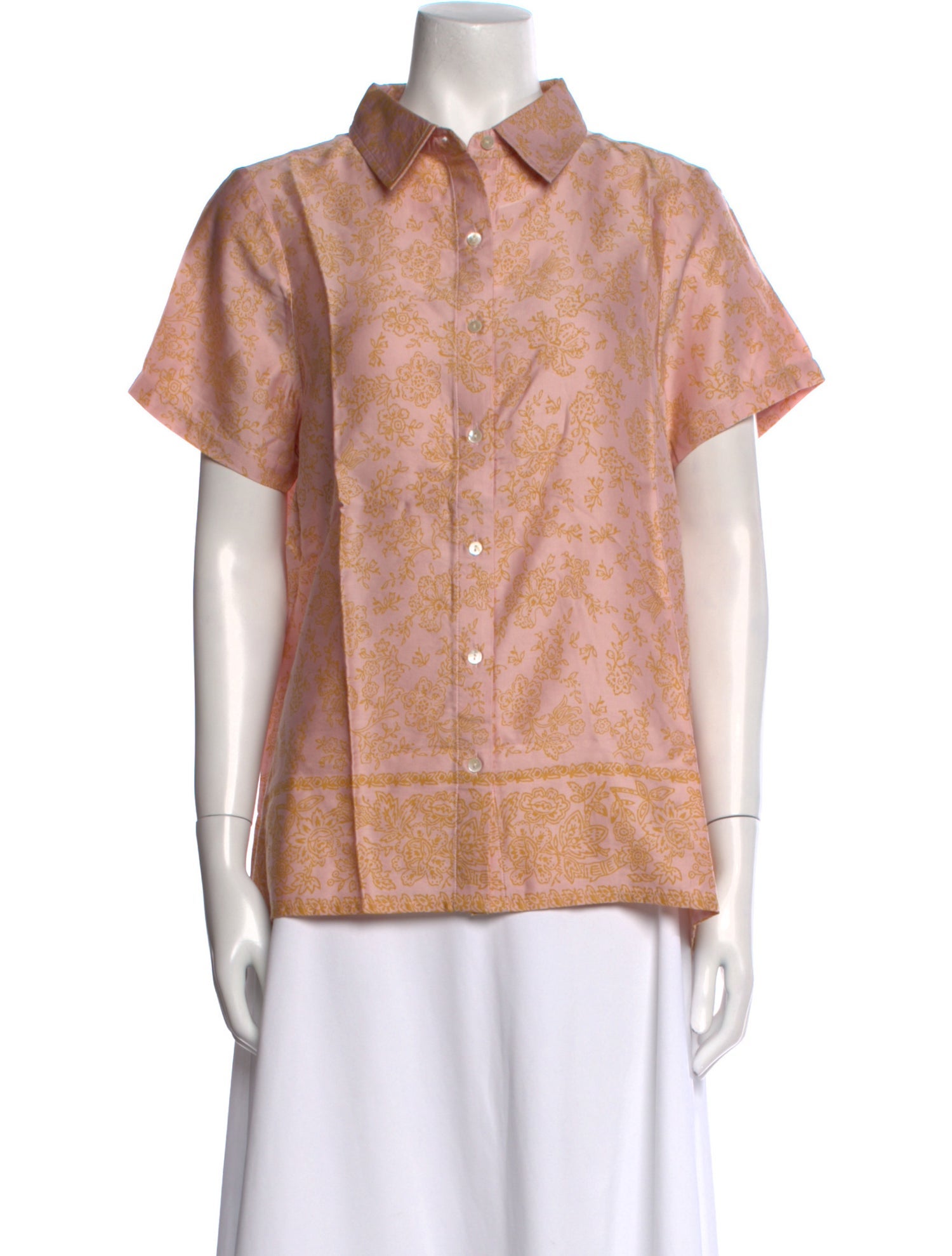 Hatch Short Sleeve Button-Up Top