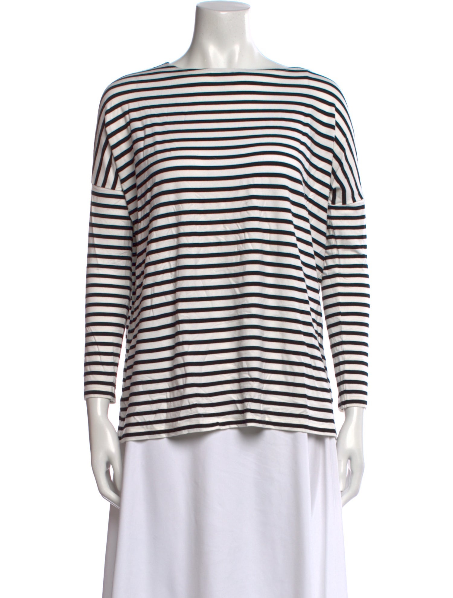 Hatch Striped Bateau Neckline T-Shirt