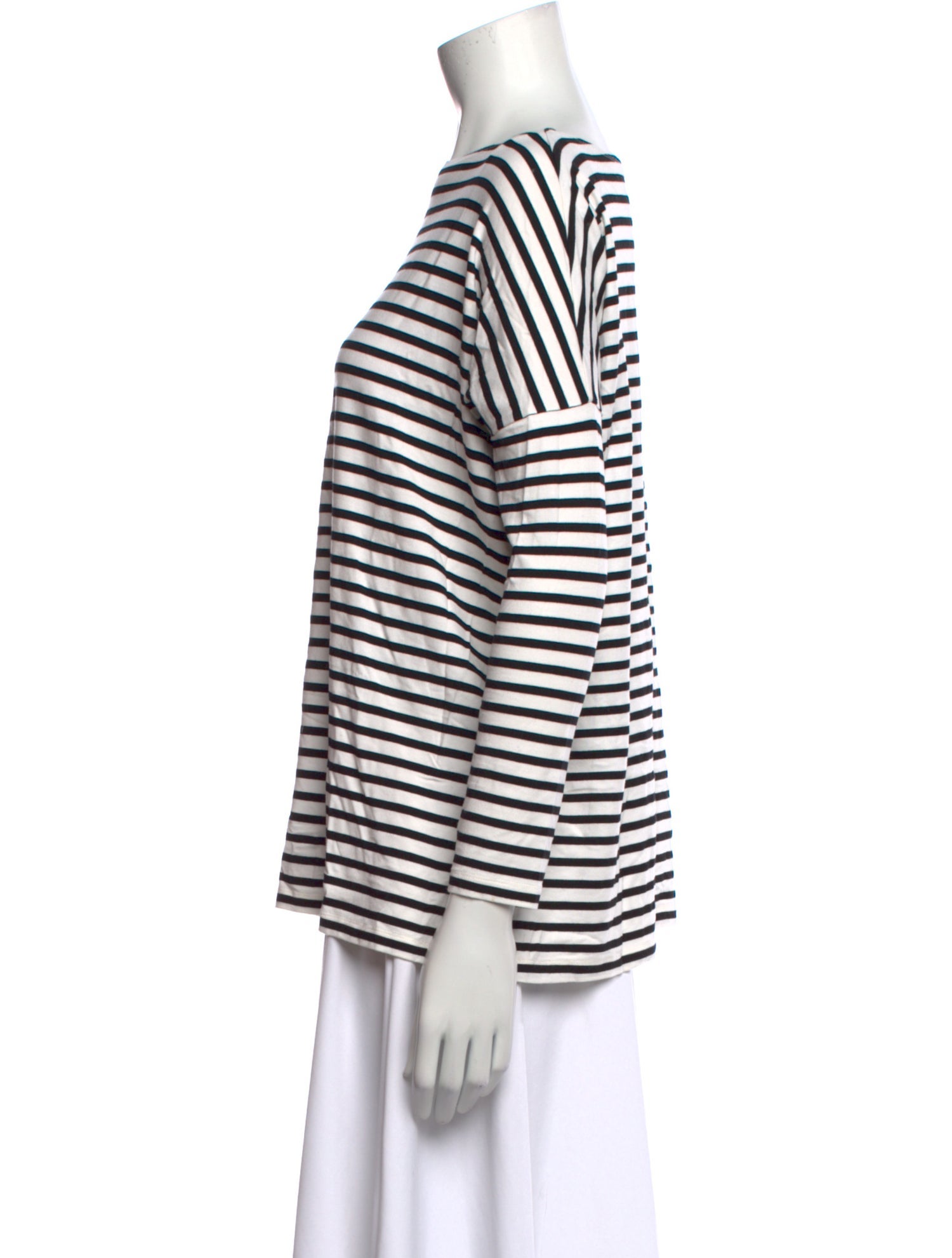Hatch Striped Bateau Neckline T-Shirt