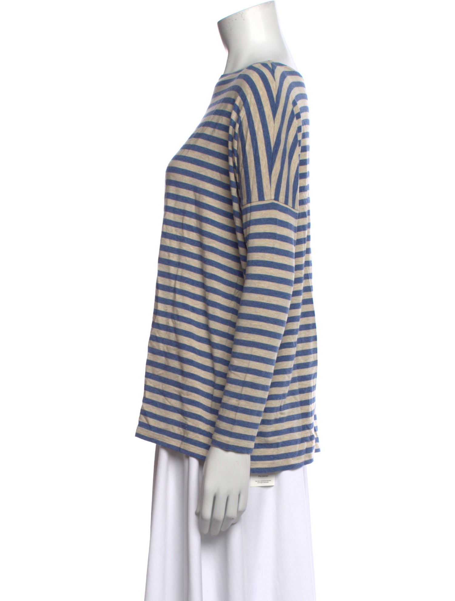 Hatch Striped Bateau Neckline Top