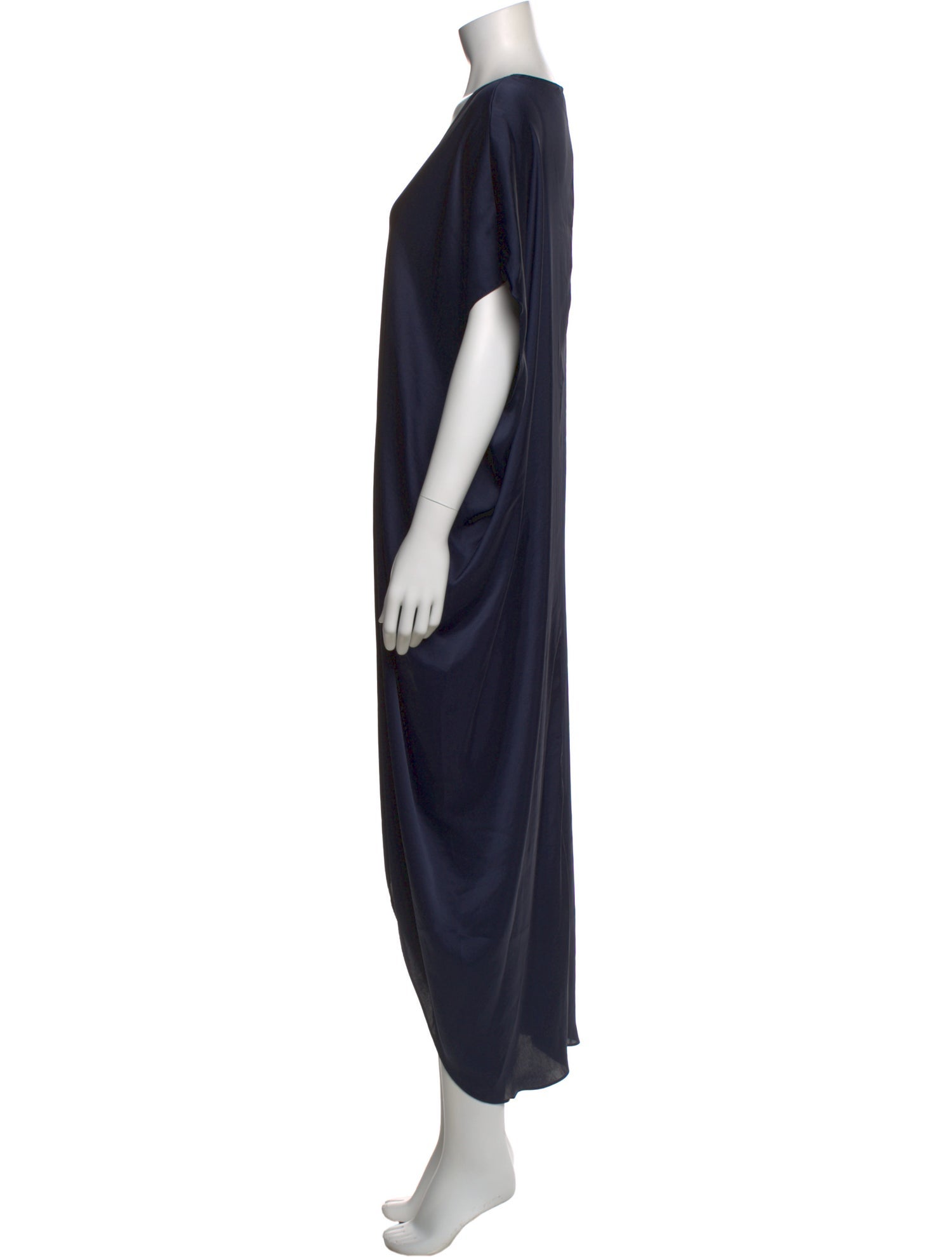 Hatch V-Neck Long Dress