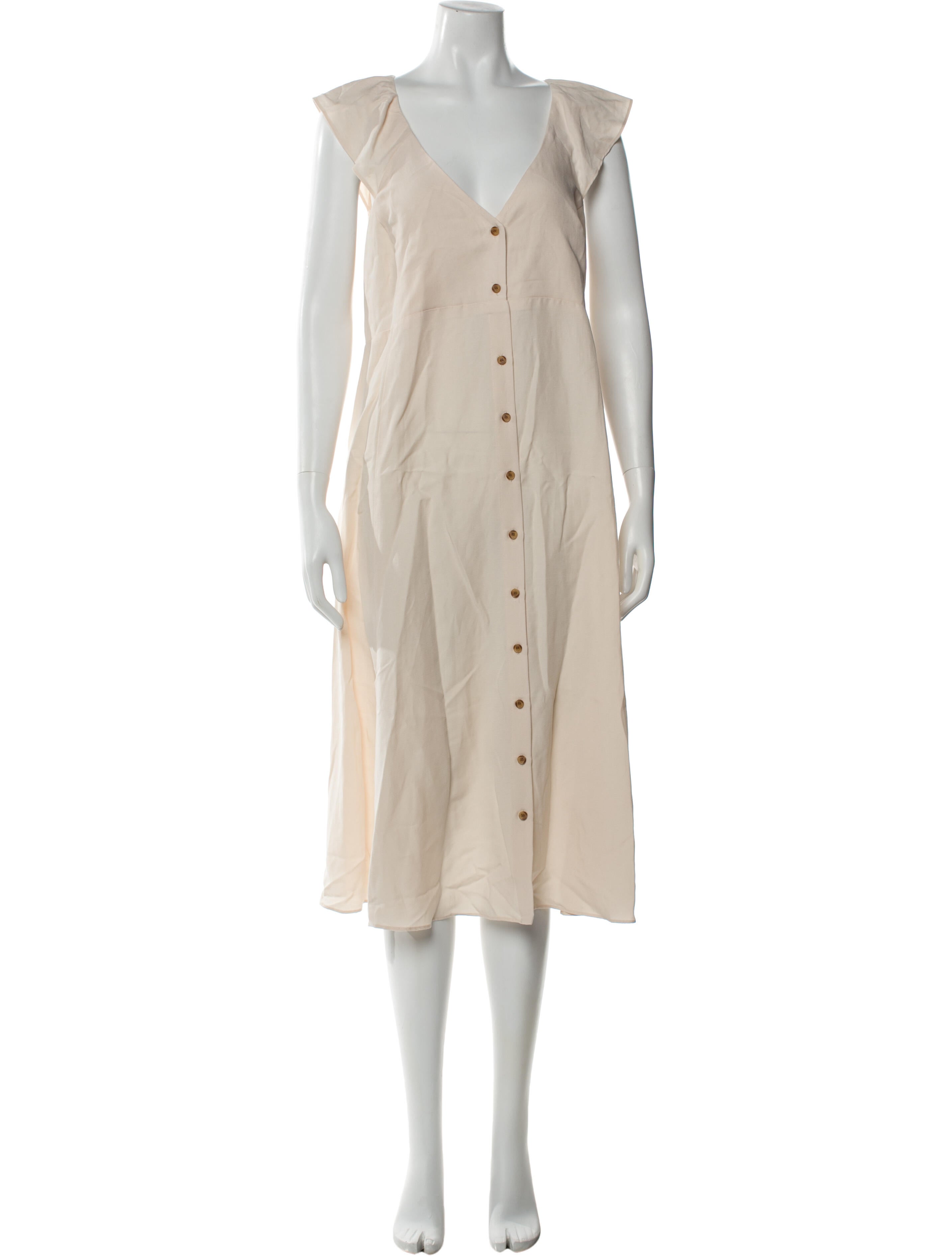 Hatch V-Neck Midi Length Dress