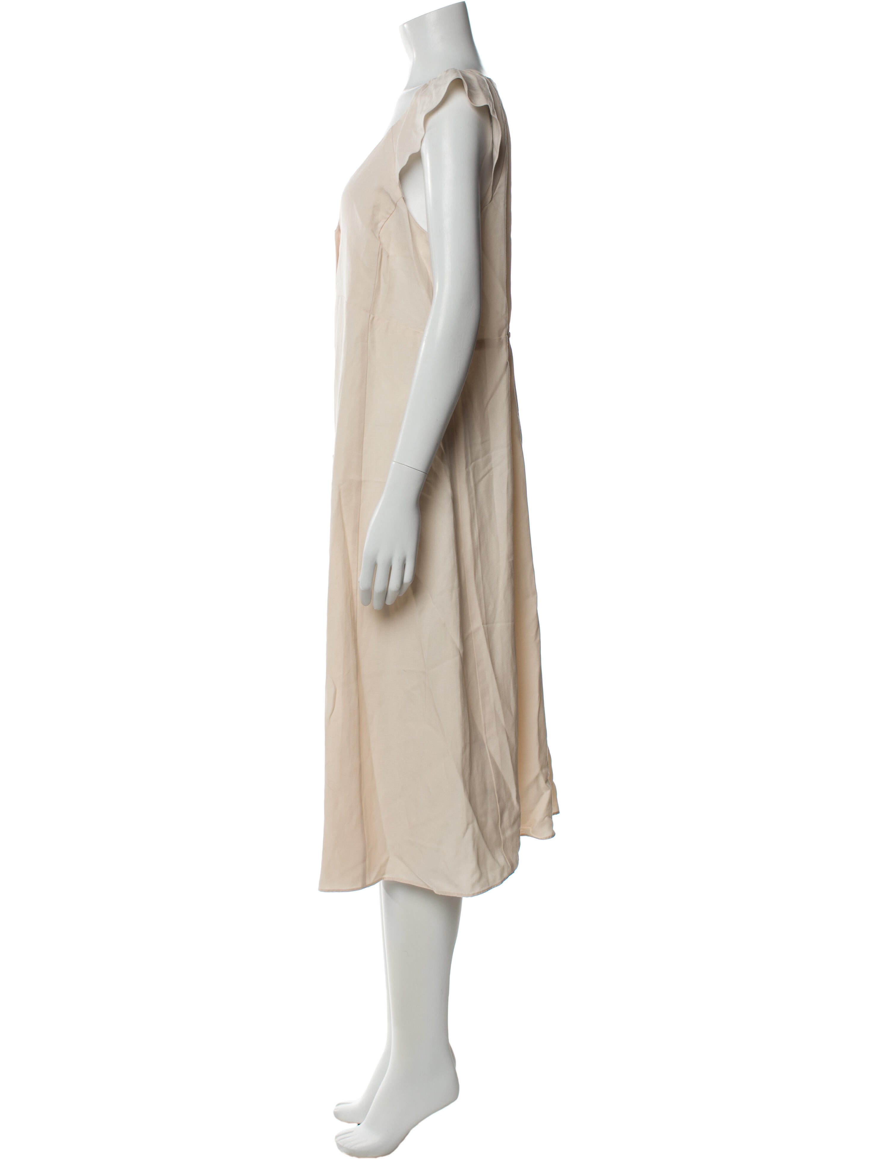 Hatch V-Neck Midi Length Dress