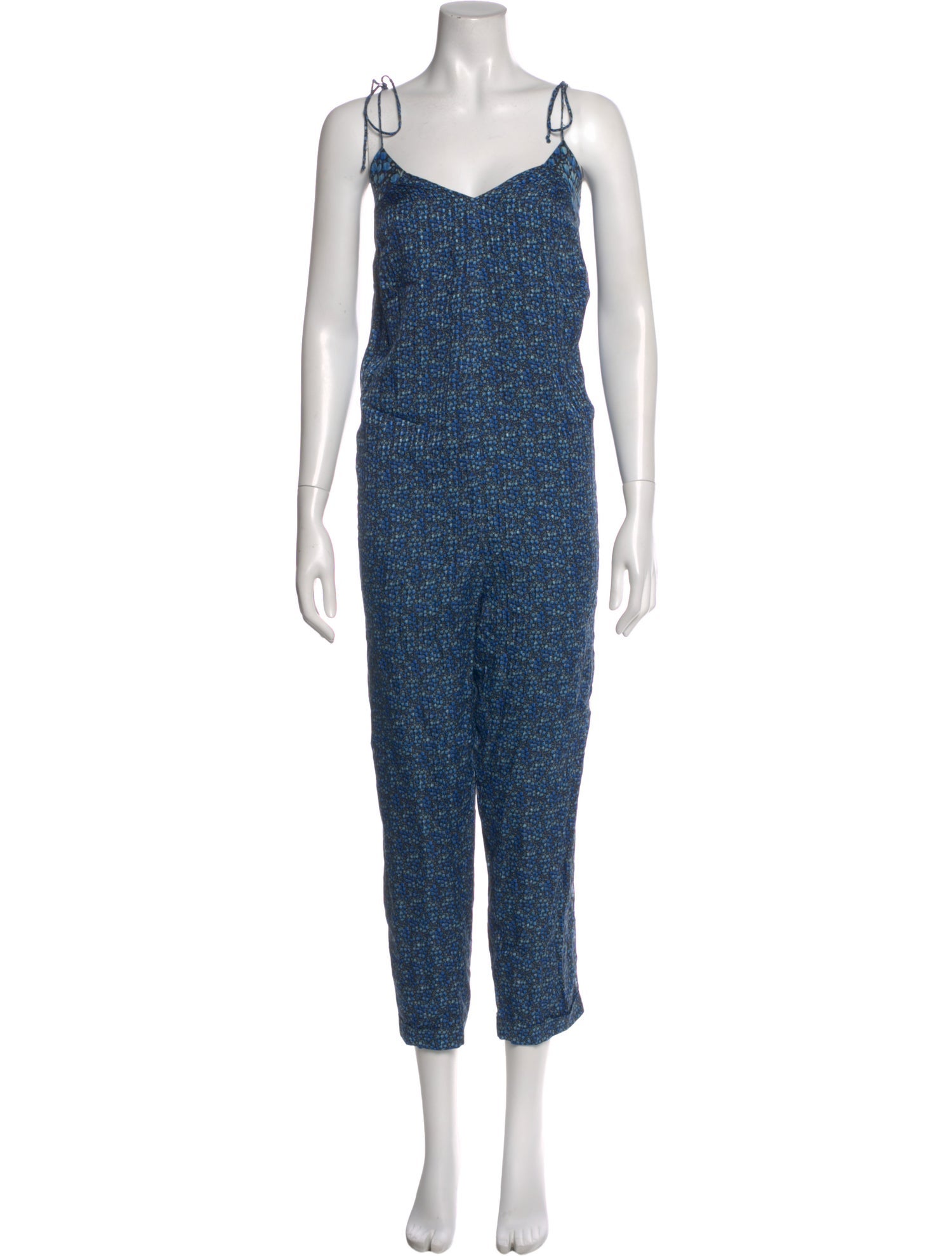 Hatch Floral Print V-Neck Jumpsuit