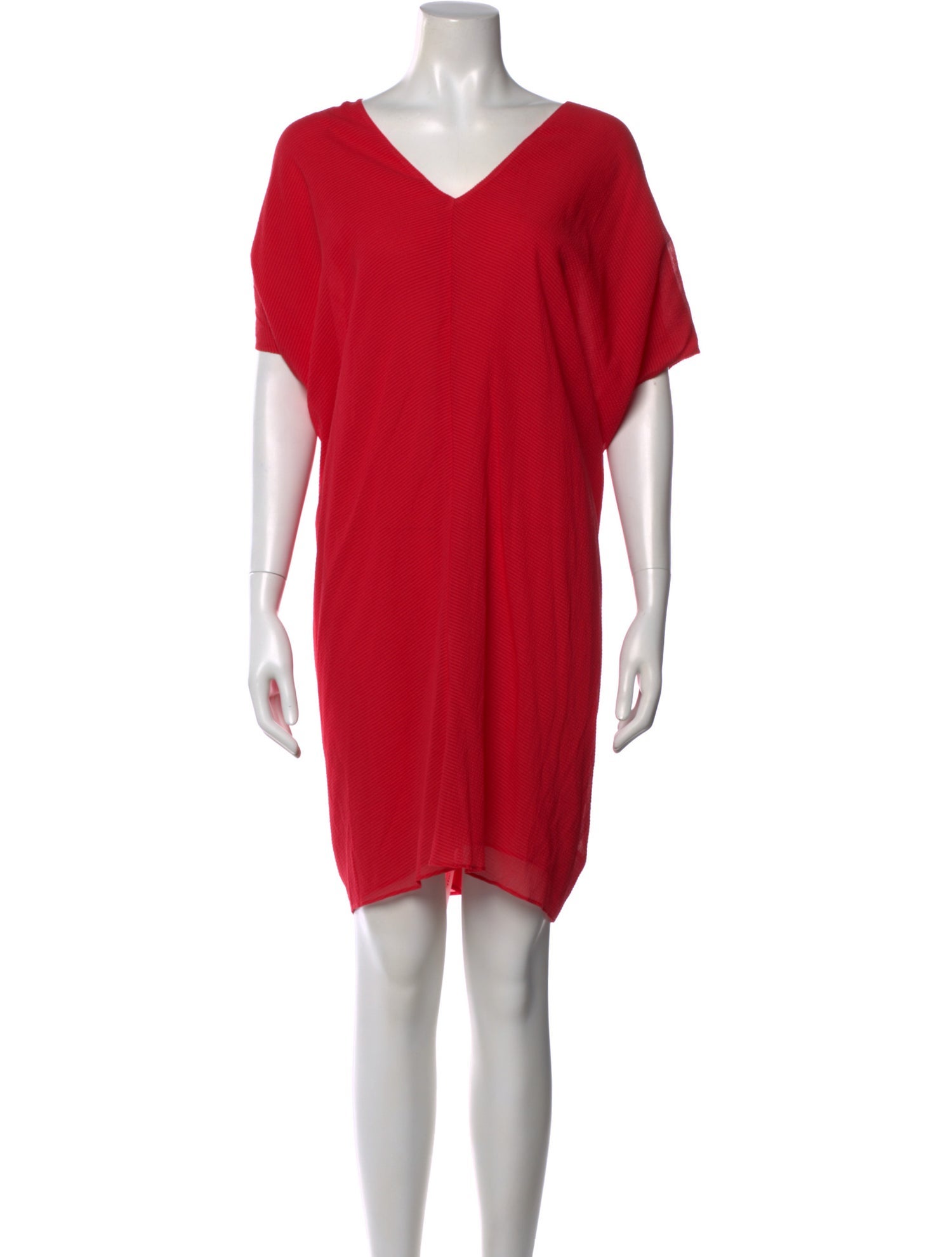 Hatch Silk Knee-Length Dress