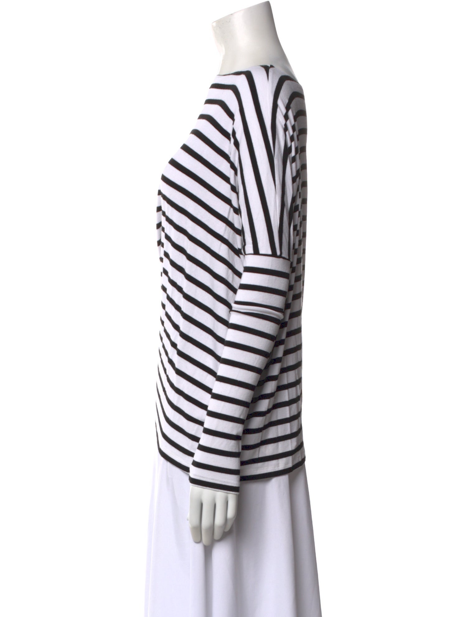 Hatch Striped Bateau Neckline Top