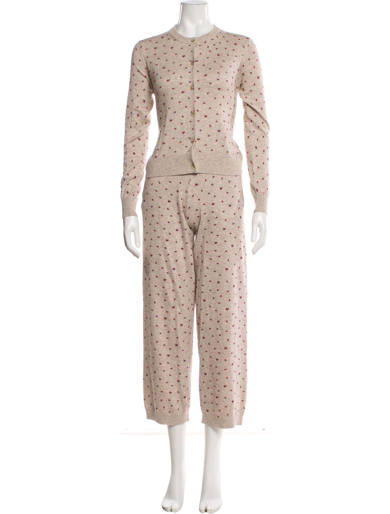 Hatch Nylon Polka Dot Print Pant Set w/ Tags
