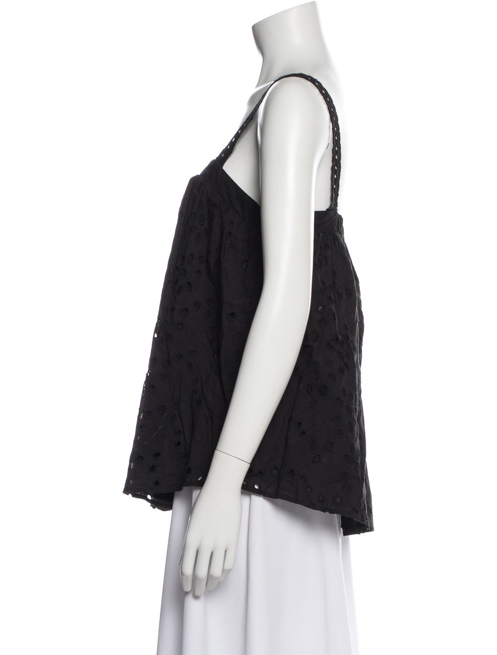 Hatch Patterned Square Neckline Top - image 2