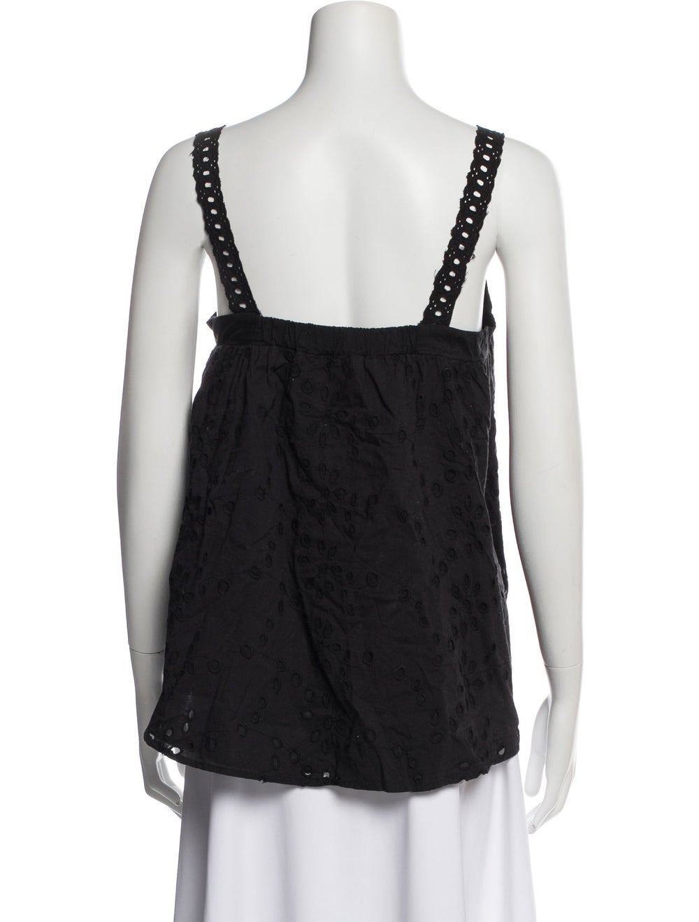 Hatch Patterned Square Neckline Top - image 3