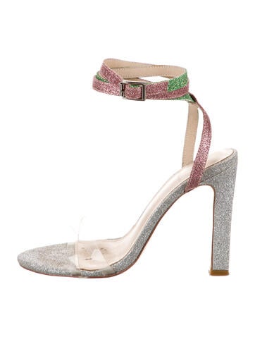 House of Harlow 1960 Sandals PVC Glitter Accents IT 36 | 6