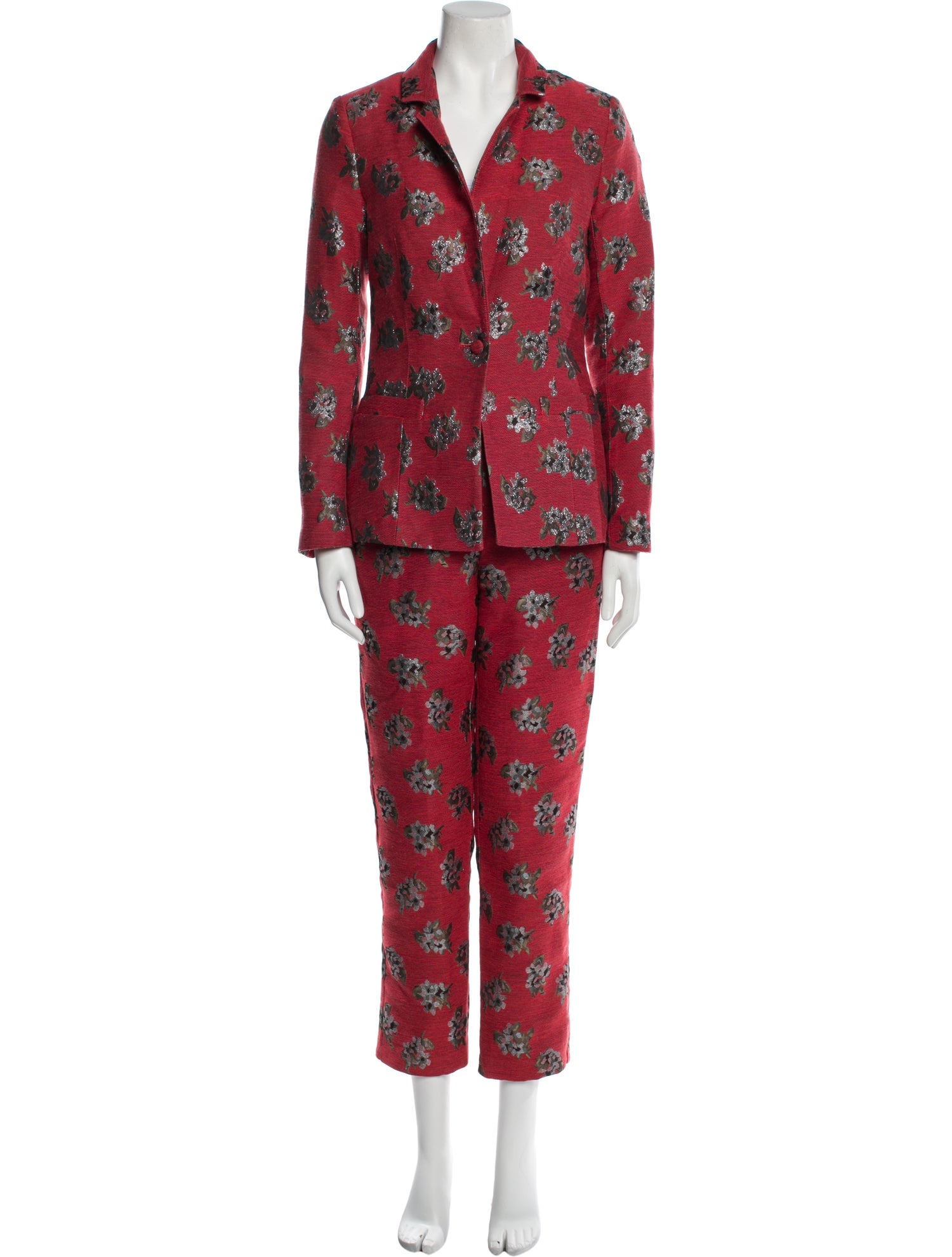 House of Harlow 1960 Printed Embroidered Accent Pantsuit