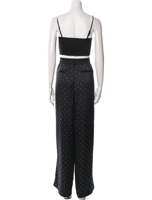 House of Harlow 1960 Polka Dot Print Crystal Embellishments Pant Set