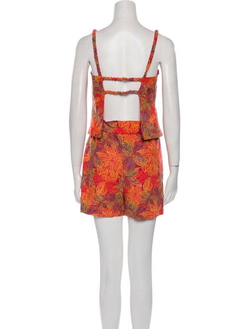 House of Harlow 1960 Floral Print Ruffle Embellishment Short Set