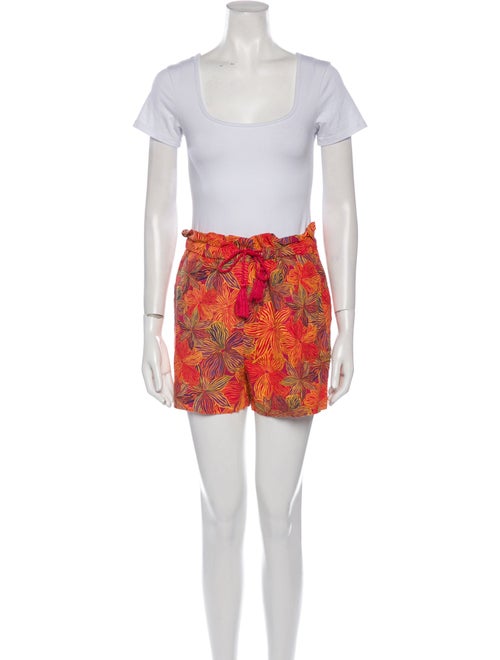 House of Harlow 1960 Floral Print Ruffle Embellishment Short Set