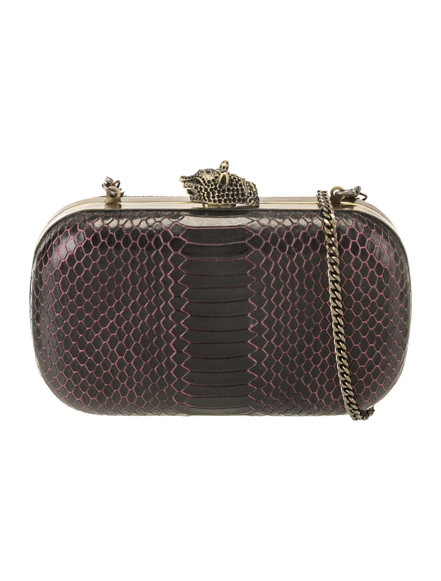 House of Harlow 1960 Embossed Leather Minaudière