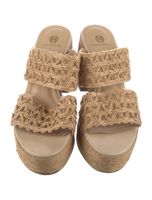 House of Harlow 1960 Raffia Slides