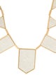 House of Harlow 1960 Leather Inlay Station Necklace